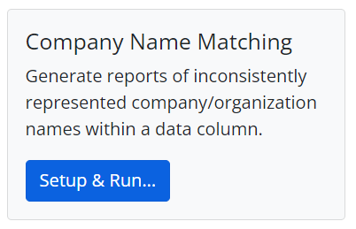 Company Name Matching