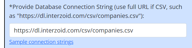 Database Connection String
